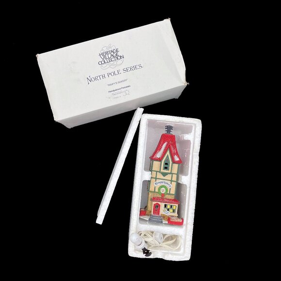 Dept 56 Heritage North Pole Series RIMPY'S BAKERY 5621-9 Box & Light Cord - Picture 1 of 3